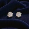 E-165 (5) Stunning 0.66 Cts Round Brilliant F/VS1 Diamonds Stud Earrings 14K Yellow Gold