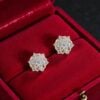 E-165 (6) Stunning 0.66 Cts Round Brilliant F/VS1 Diamonds Stud Earrings 14K Yellow Gold