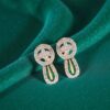 Classy 0.90 Cts Round Brilliant F/VS1 Diamonds Stud Earrings In 14K Yellow Gold