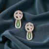 Classy 0.90 Cts Round Brilliant F/VS1 Diamonds Stud Earrings In 14K Yellow Gold