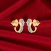 Classy 0.90 Cts Round Brilliant F/VS1 Diamonds Stud Earrings In 14K Yellow Gold