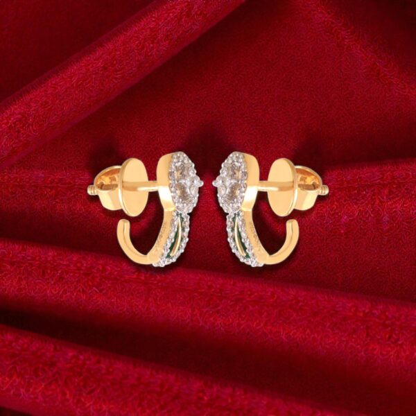 Classy 0.90 Cts Round Brilliant F/VS1 Diamonds Stud Earrings In 14K Yellow Gold
