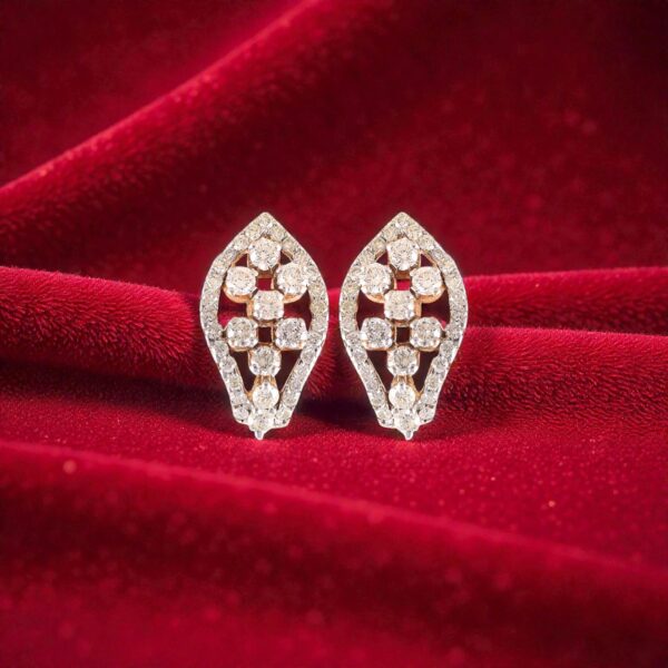 Elegant 1.66 Cts Round Brilliant F/VS1 Diamonds Teardrop Stud Earrings 14K Gold