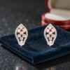 Elegant 1.66 Cts Round Brilliant F/VS1 Diamonds Teardrop Stud Earrings 14K Gold
