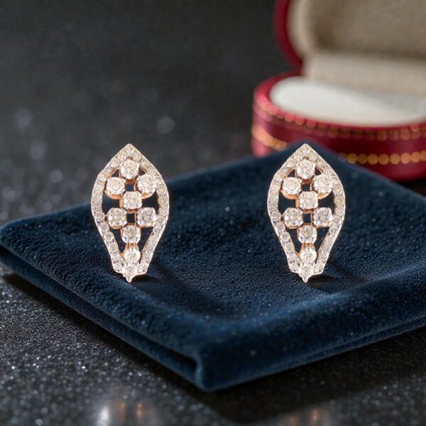 Elegant 1.66 Cts Round Brilliant F/VS1 Diamonds Teardrop Stud Earrings 14K Gold