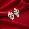 Elegant 1.66 Cts Round Brilliant F/VS1 Diamonds Teardrop Stud Earrings 14K Gold