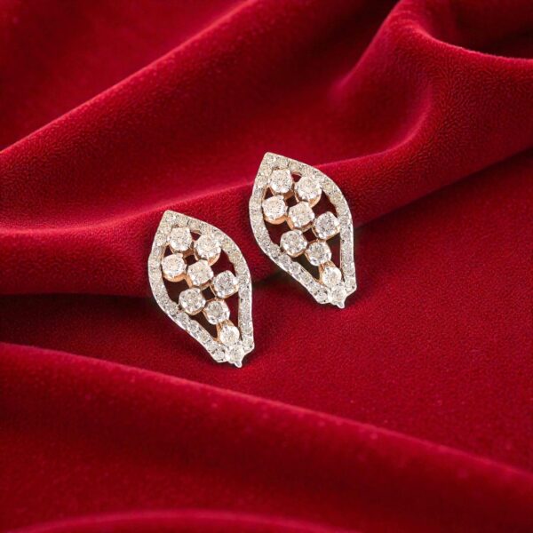 Elegant 1.66 Cts Round Brilliant F/VS1 Diamonds Teardrop Stud Earrings 14K Gold