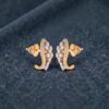Elegant 1.66 Cts Round Brilliant F/VS1 Diamonds Teardrop Stud Earrings 14K Gold