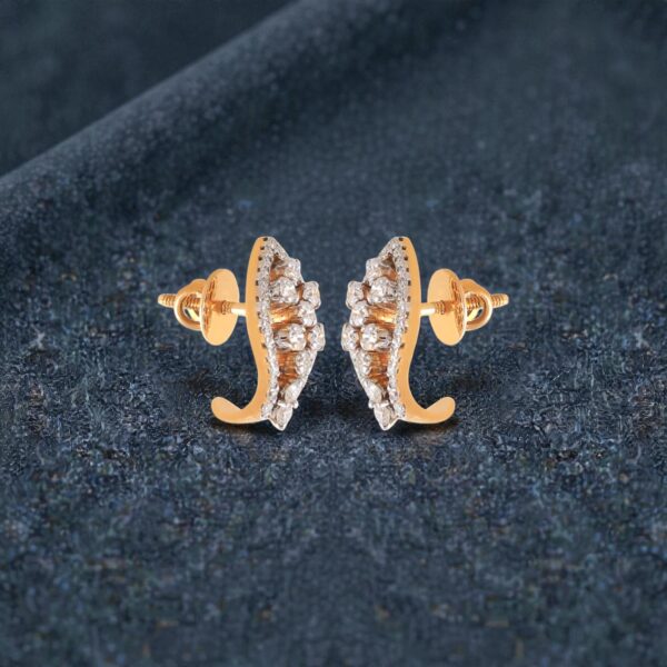 Elegant 1.66 Cts Round Brilliant F/VS1 Diamonds Teardrop Stud Earrings 14K Gold
