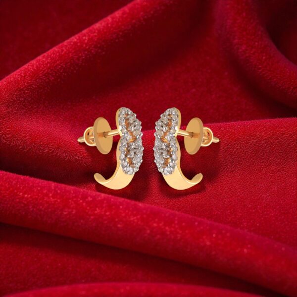 E-175 (7) Pave 1.40 Ct Round Brilliant F/VS1 Diamonds Floral Stud Earrings 14K Yellow Gold