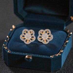 Classic 1.10 Cts Round Brilliant F/VS1 Diamonds Huggie Earrings 14KT Yellow Gold
