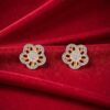 Classic 1.10 Cts Round Brilliant F/VS1 Diamonds Huggie Earrings 14KT Yellow Gold