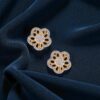 Classic 1.10 Cts Round Brilliant F/VS1 Diamonds Huggie Earrings 14KT Yellow Gold