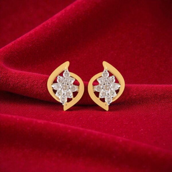 Stunning 1/2 Cts Round Brilliant F/VS1 Natural Diamonds Stud Earrings 14K Gold