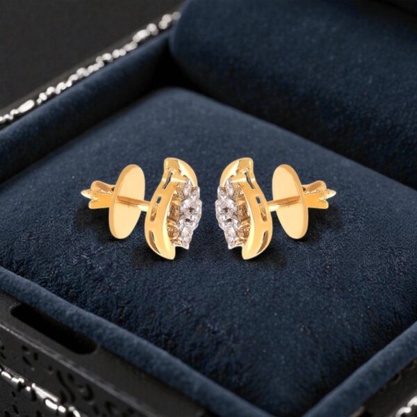 Stunning 1/2 Cts Round Brilliant F/VS1 Natural Diamonds Stud Earrings 14K Gold