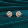 Stunning 1.25 Cts Round Brilliant F/VS1 Natural Diamonds Stud Earrings 14K Gold