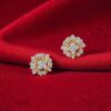 Stunning 1.25 Cts Round Brilliant F/VS1 Natural Diamonds Stud Earrings 14K Gold