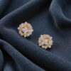 Stunning 1.25 Cts Round Brilliant F/VS1 Natural Diamonds Stud Earrings 14K Gold