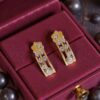 Stunning 0.40 Cts Round Brilliant F/VS1 Natural Diamonds Stud Earrings 14K Gold