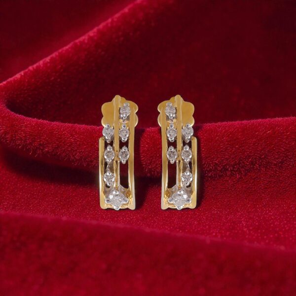 Stunning 0.40 Cts Round Brilliant F/VS1 Natural Diamonds Stud Earrings 14K Gold