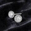 GIA Certified 2.25 Carats Round Brilliant F/VS1 Diamonds Stud Earrings 14K Gold