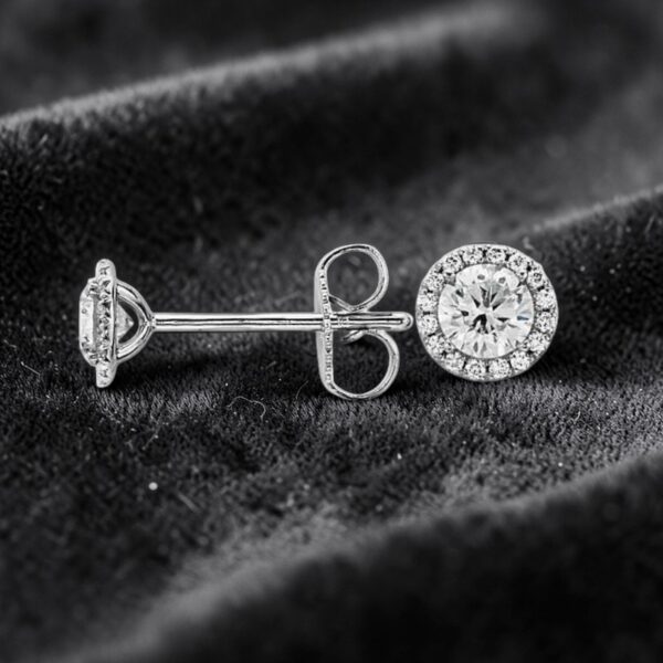 GIA Certified 2.25 Carats Round Brilliant F/VS1 Diamonds Stud Earrings 14K Gold