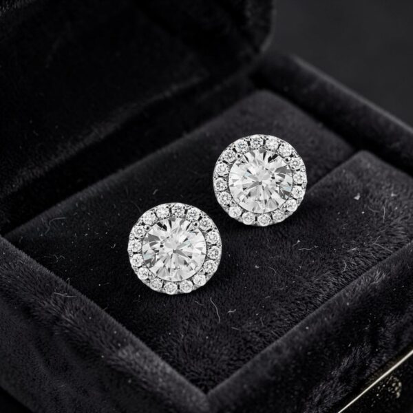 GIA Certified 2.25 Carats Round Brilliant F/VS1 Diamonds Stud Earrings 14K Gold