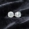 GIA Certified 1.50 Carats Round Brilliant F/VS1 Diamonds Stud Earrings 14K Gold