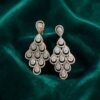 Stunning 6.33 Cts Round Brilliant Cut Diamonds Chandelier Earrings 14K Rose Gold