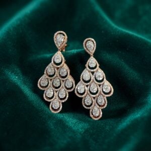 Home 10 Stunning 6.33 Cts Round Brilliant Cut Diamonds Chandelier Earrings 14K Rose Gold