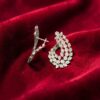 E-208 (18) Stunning 3.82 Cts Round Brilliant F/VS1 Diamonds Clip-On Hoop Earrings 14K Gold
