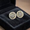 Exquisite 2.40 Cts Round Brilliant F/VS1 Natural Diamonds Stud Earrings 14K Gold