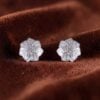 Pave 1.54 Cts Round Baguette F/VS1 Natural Diamonds Stud Earrings 14K White Gold