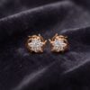 Stunning 0.75 Cts Round Brilliant F/VS1 Diamonds Stud Earrings 14K Yellow Gold