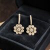 E-234 (22) GIA Certified 5.35 Cts Round Brilliant F/VS1 Diamonds Dangle Earrings 18K Gold
