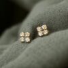E-246 (17) Stunning 0.40 Cts Round Brilliant Cut F/VS1 Diamonds Stud Earrings In 14K Gold