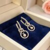 Beautiful 1.25 Cts Round Brilliant F/VS1 Diamonds Dangle Earrings 18K White Gold