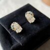 GIA Certified 1.00 Cts Pear Shape D/VVS1 Diamonds Stud Earrings 18K White Gold