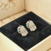 GIA Certified 1.00 Cts Pear Shape D/VVS1 Diamonds Stud Earrings 18K White Gold