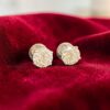 E-253 (17) GIA Certified 4 Cts Round Brilliant D/VS1 Diamonds Stud Earrings 18K White Gold
