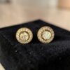 E-254 (16) GIA Certified 2.10 Cts Round Brilliant F/VS1 Diamonds Stud Earrings In 14K Gold