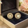 E-254 (20) GIA Certified 2.10 Cts Round Brilliant F/VS1 Diamonds Stud Earrings In 14K Gold