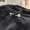 GIA Certified 1.25 Cts Round Brilliant F/VS1 Diamonds Belly Button In 18K Gold