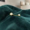 GIA Certified 1.25 Cts Round Brilliant F/VS1 Diamonds Belly Button In 18K Gold