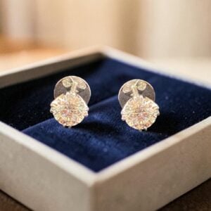 Home 13 1.50 Cts Round Brilliant GIA Certified F/VS1 Diamonds Stud Earrings In 18K Gold