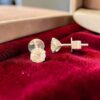 1.50 Cts Round Brilliant GIA Certified F/VS1 Diamonds Stud Earrings In 18K Gold