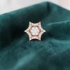 Classy 0.78 Cts Round Brilliant F/VS1 Diamonds Star Stud Earrings 14K Rose Gold