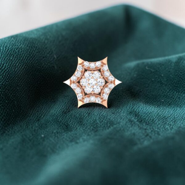 Classy 0.78 Cts Round Brilliant F/VS1 Diamonds Star Stud Earrings 14K Rose Gold