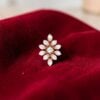 0.66 Cts Round Brilliant F/VS1 Diamonds Screw Back Stud Earrings 14K Rose Gold