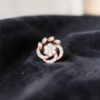 Classic 0.90 Cts Round Brilliant F/VS1 Diamonds Stud Earrings In 14K Rose Gold